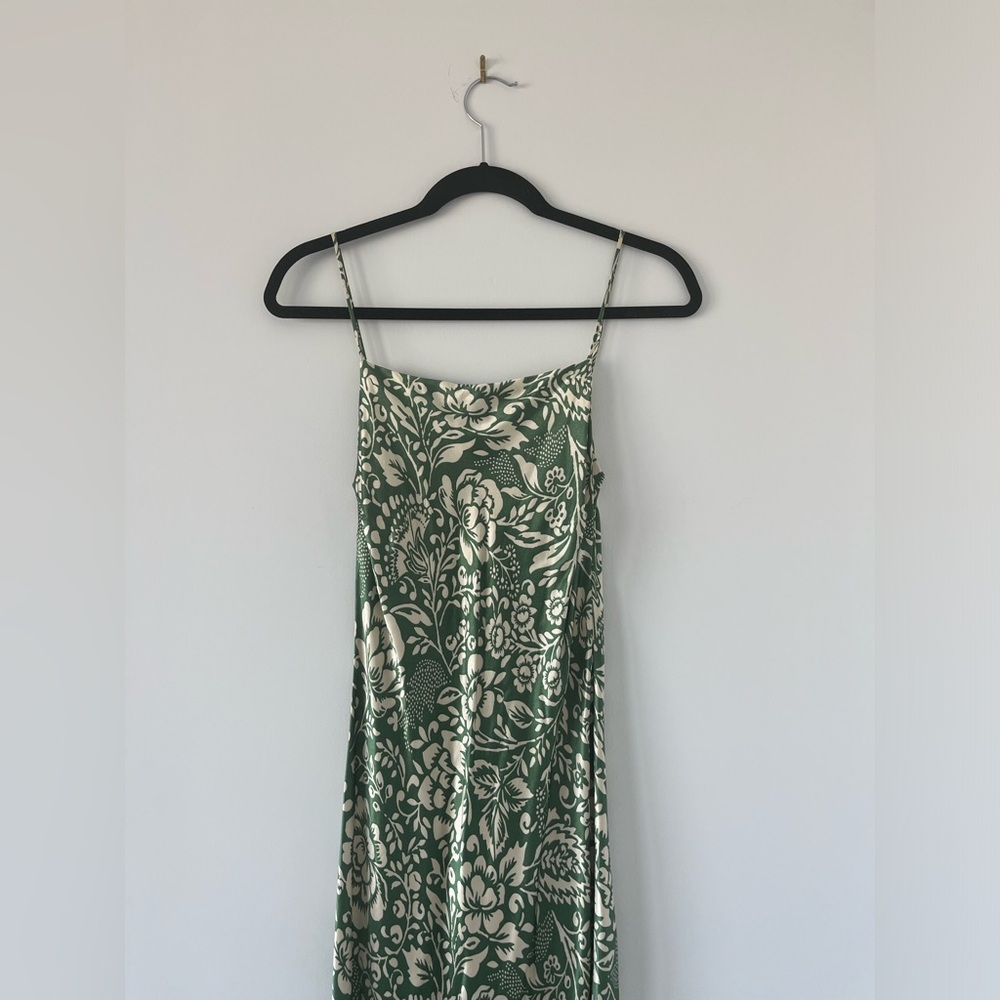 Zara green flower dress